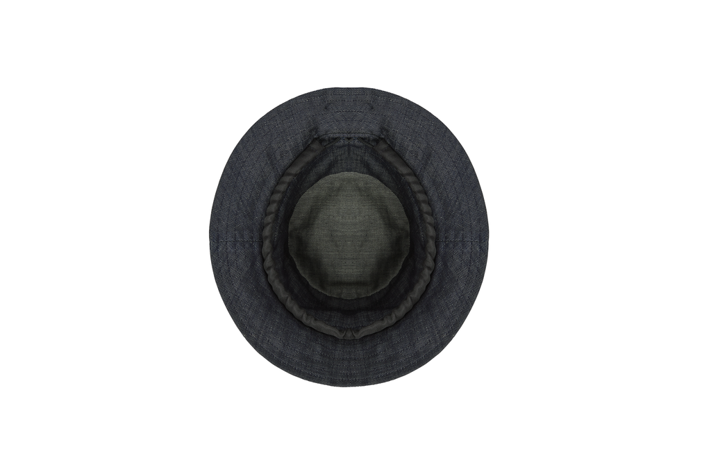 indigo linen denim BUCKET HAT – swrve indigo linen denim BUCKET HAT – swrve