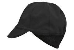 flat shot of the black softshell Belgian cap.
