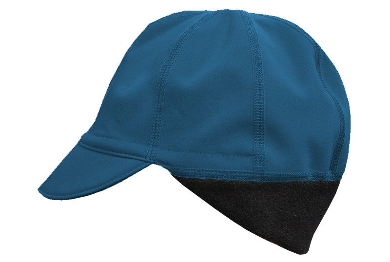flat shot of the softshell Belgian cap in slate blue
