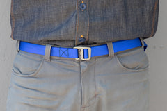 Matt is wearing the 1" belt in cobalt blue