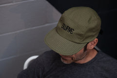 Matt wearing the swrve 1968 logo embroidered CORDURA combat wool camp hat in green