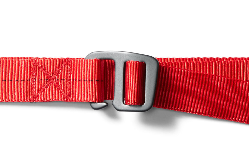 flat shot of the 1" belt in howlin red
