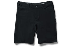 flat shot of the TRANSVERSE trouser shorts in black