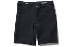 durable cotton trouser short in black.