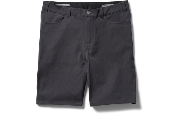 durable cotton trouser short in dark grey
