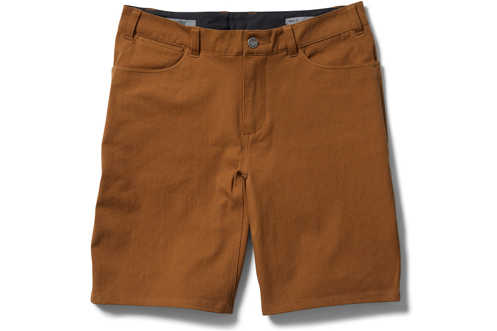 durable cotton trouser shorts in CA grizzly brown